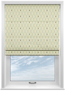 Puddle Down, Trellis Shell - Twist&Fit Roman Blind